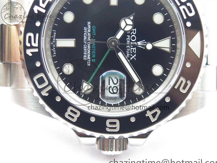 Master Black GMT A3186 Black Best II 116710LN Steel SS on Edition Bracelet 316L ROF Ceramic Dial 0422